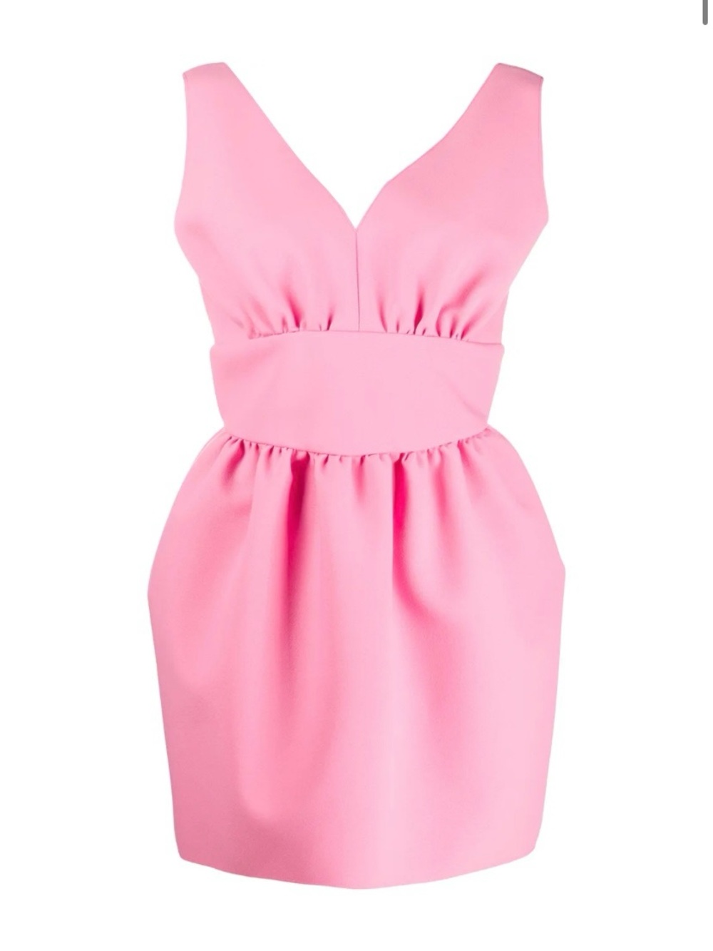 NWT MSGM Pink Stretch-Cady Mini Party Dress - Size IT 44 (Fits Canadian/US 8)